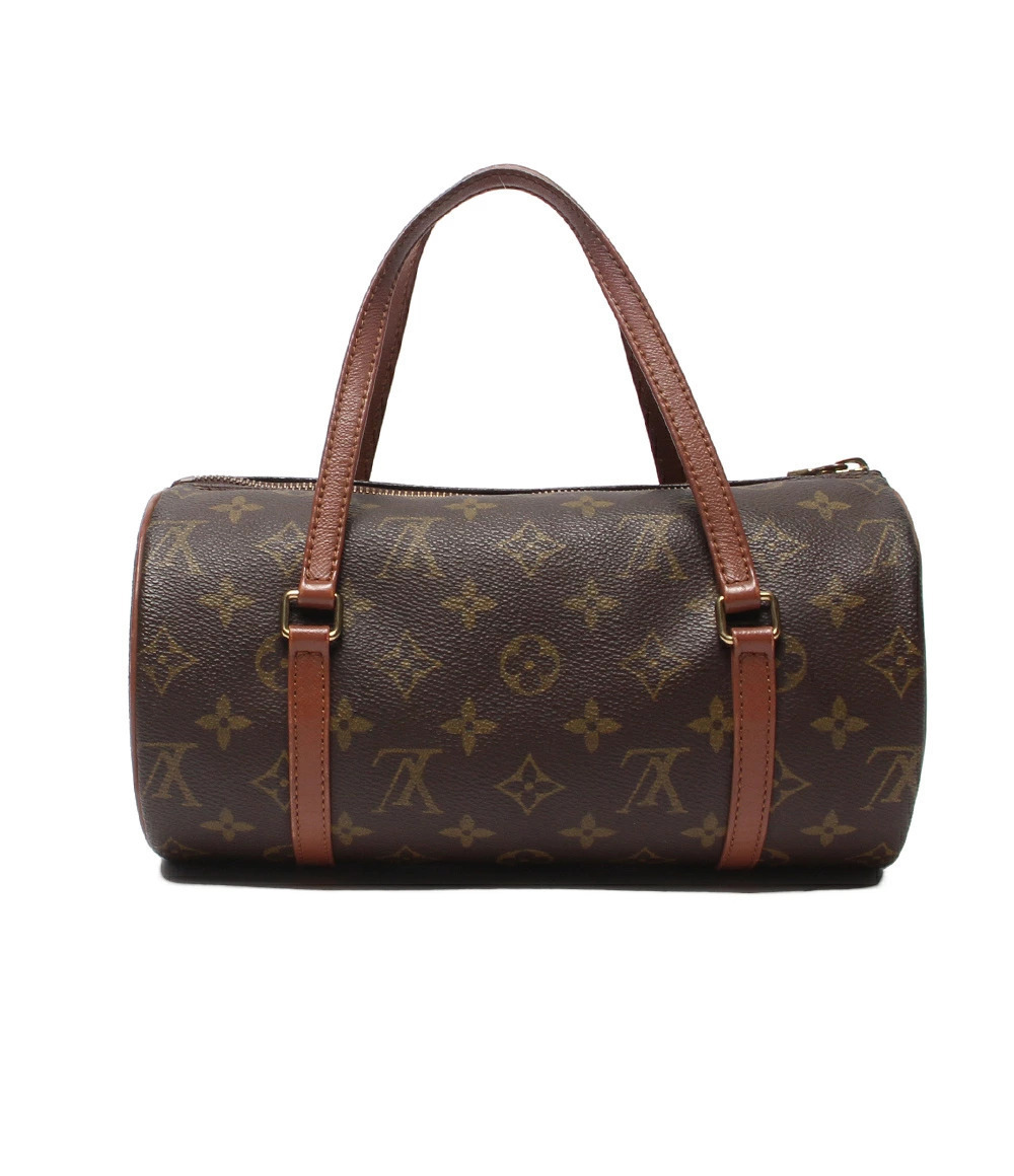 Louis Vuitton Papillon Monogram Top Handle Bag Canvas Leather Brown